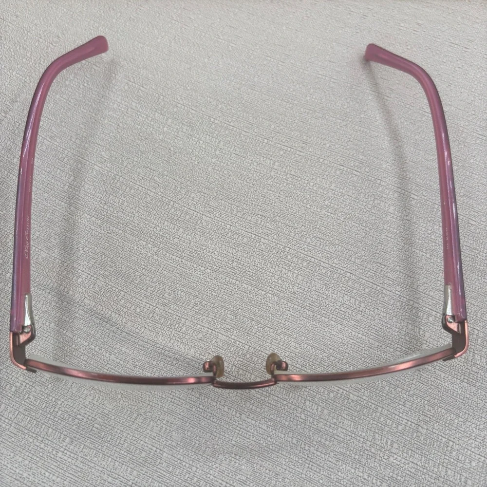 Oleg Cassini OCO 314 Womens Eyeglasses Plum Purple Semi Rimless 53-18-135